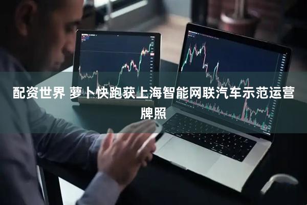 配资世界 萝卜快跑获上海智能网联汽车示范运营牌照