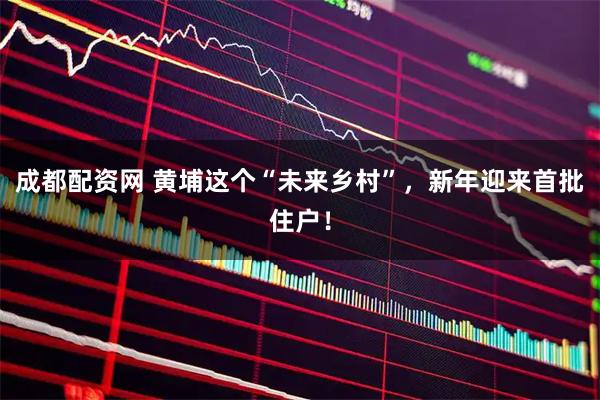 成都配资网 黄埔这个“未来乡村”，新年迎来首批住户！